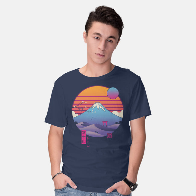 Retro Wave Fuji-Mens-Basic-Tee-vp021