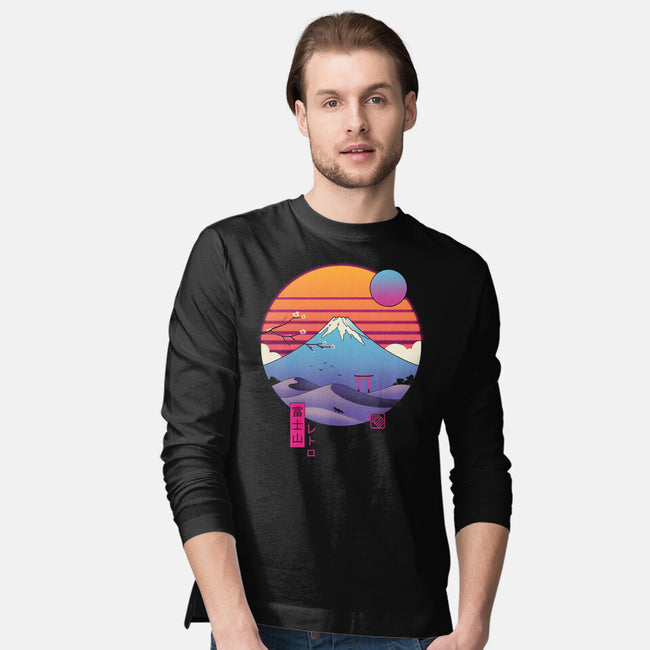 Retro Wave Fuji-Mens-Long Sleeved-Tee-vp021