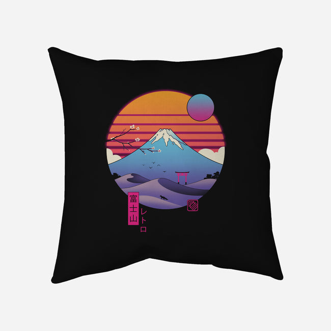 Retro Wave Fuji-None-Removable Cover w Insert-Throw Pillow-vp021