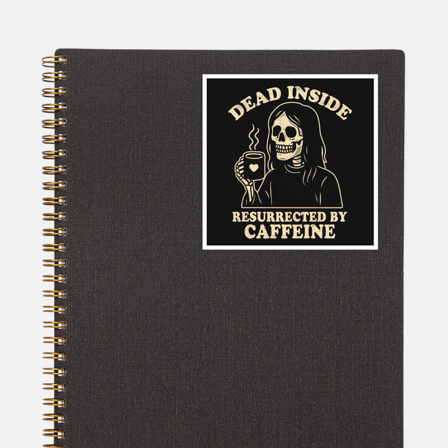 Resurrected By Caffeine-None-Glossy-Sticker-Nemons