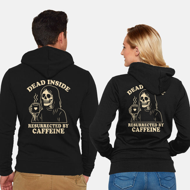 Resurrected By Caffeine-Unisex-Zip-Up-Sweatshirt-Nemons