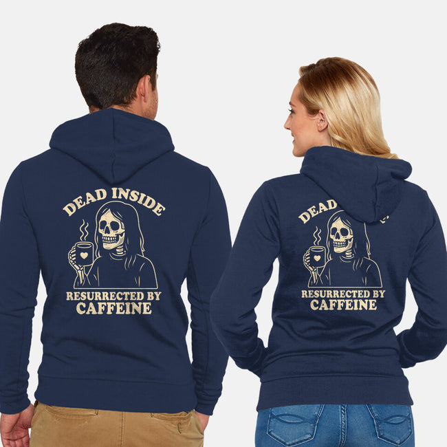 Resurrected By Caffeine-Unisex-Zip-Up-Sweatshirt-Nemons