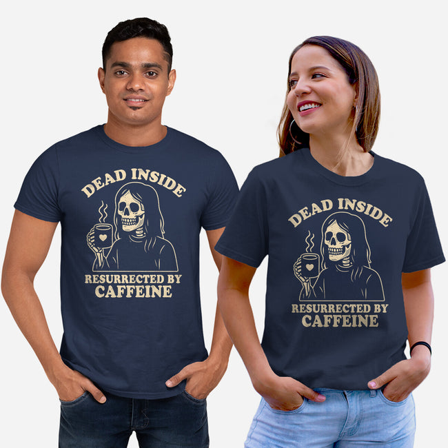 Resurrected By Caffeine-Unisex-Basic-Tee-Nemons