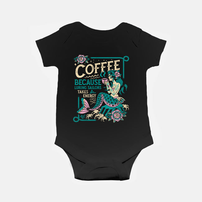 Coffee Mermaid-Baby-Basic-Onesie-Nemons
