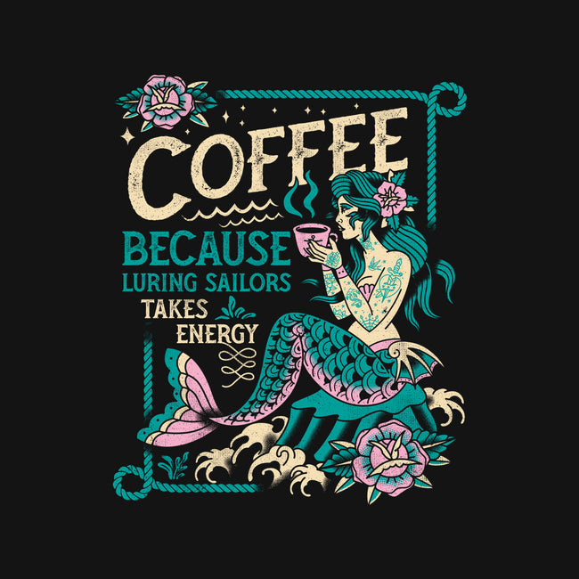 Coffee Mermaid-Womens-Basic-Tee-Nemons