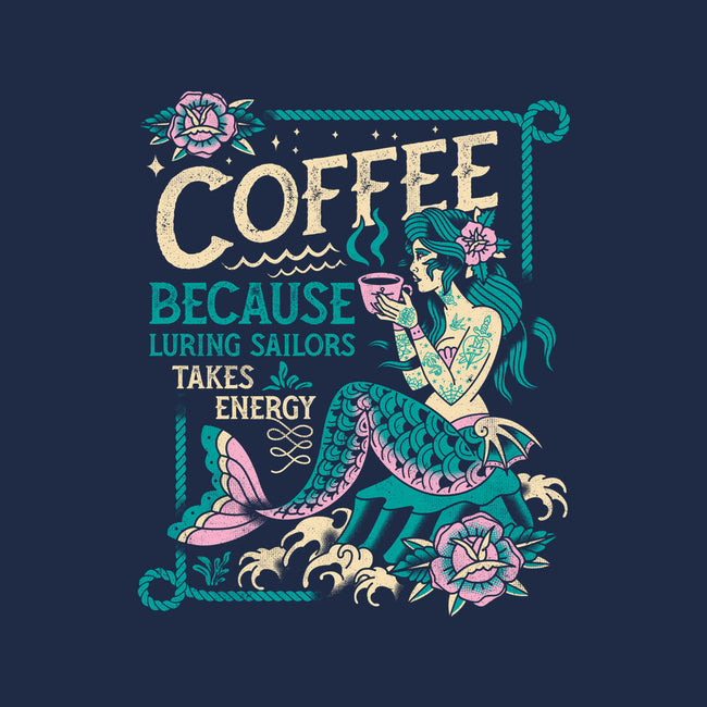 Coffee Mermaid-Womens-Fitted-Tee-Nemons