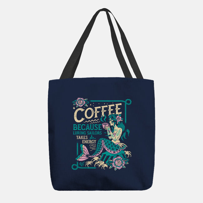 Coffee Mermaid-None-Basic Tote-Bag-Nemons