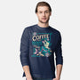 Coffee Mermaid-Mens-Long Sleeved-Tee-Nemons
