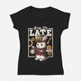 Steampunk White Rabbit-Womens-V-Neck-Tee-NemiMakeit