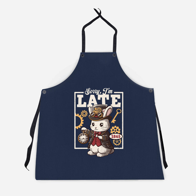 Steampunk White Rabbit-Unisex-Kitchen-Apron-NemiMakeit
