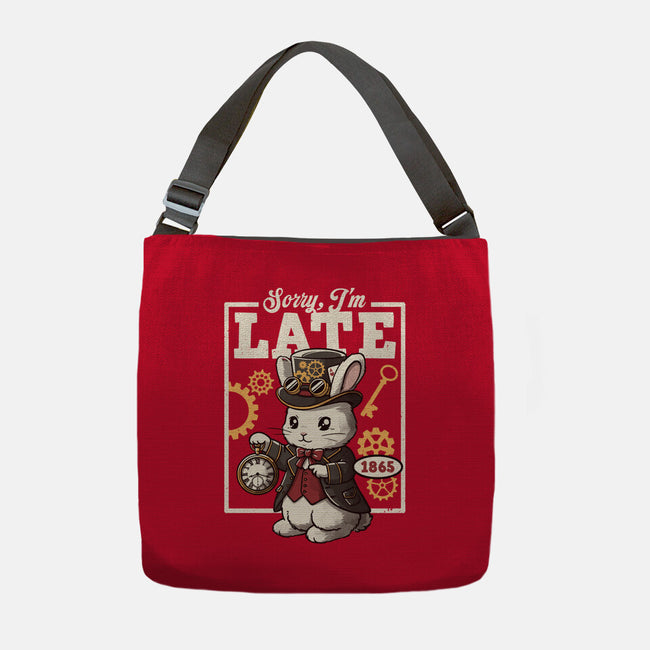 Steampunk White Rabbit-None-Adjustable Tote-Bag-NemiMakeit