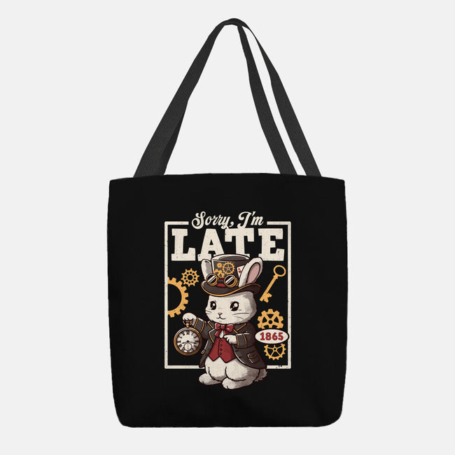 Steampunk White Rabbit-None-Basic Tote-Bag-NemiMakeit