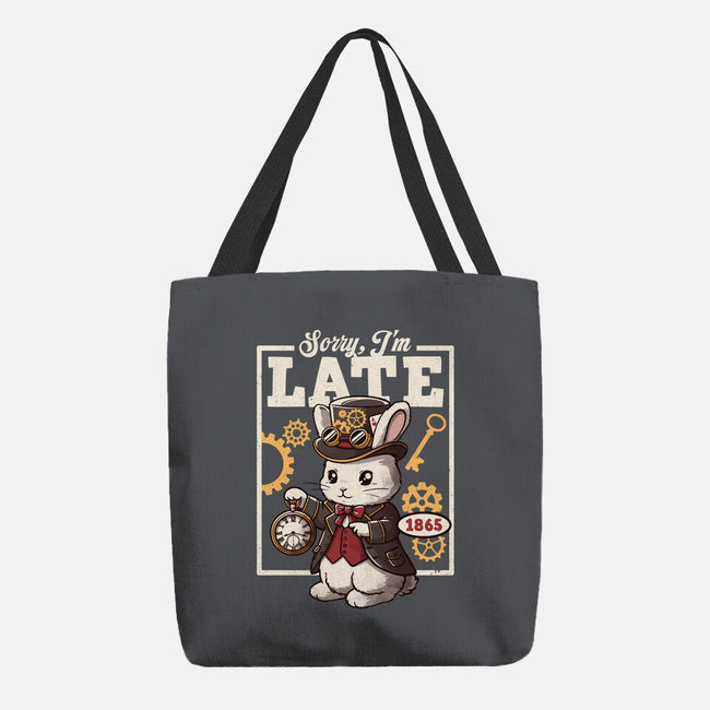 Steampunk White Rabbit-None-Basic Tote-Bag-NemiMakeit