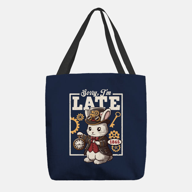 Steampunk White Rabbit-None-Basic Tote-Bag-NemiMakeit