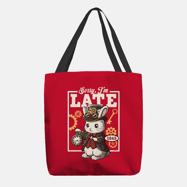 Steampunk White Rabbit-None-Basic Tote-Bag-NemiMakeit