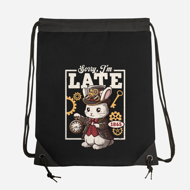Steampunk White Rabbit-None-Drawstring-Bag-NemiMakeit