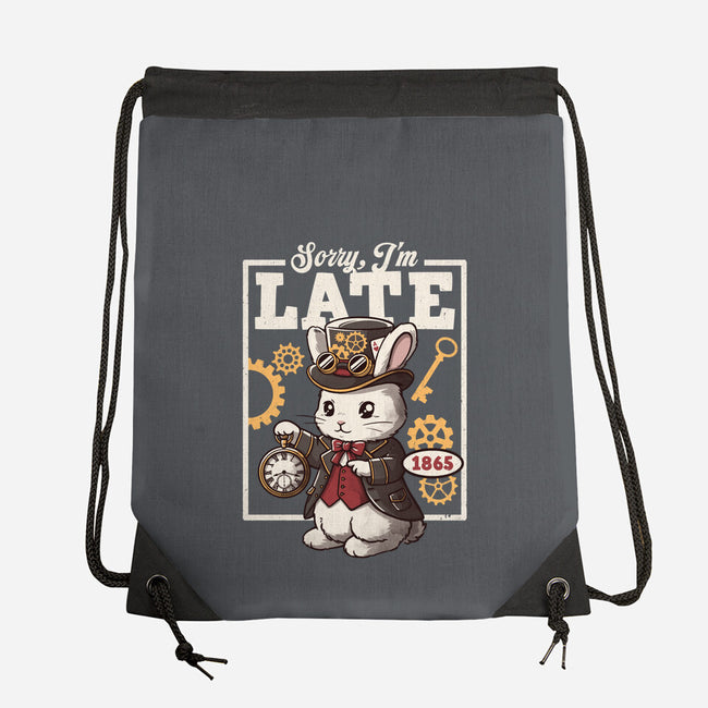 Steampunk White Rabbit-None-Drawstring-Bag-NemiMakeit