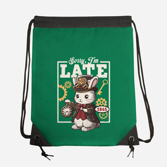 Steampunk White Rabbit-None-Drawstring-Bag-NemiMakeit