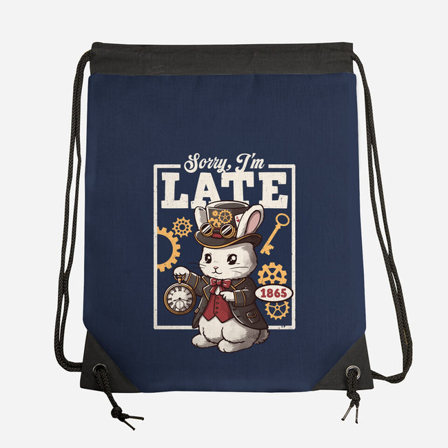 Steampunk White Rabbit-None-Drawstring-Bag-NemiMakeit