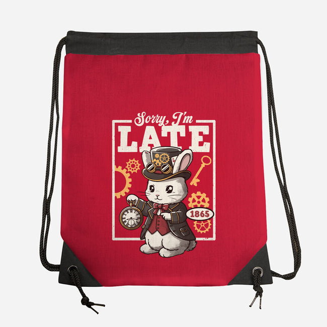 Steampunk White Rabbit-None-Drawstring-Bag-NemiMakeit
