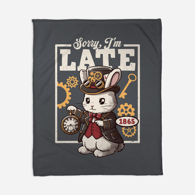 Steampunk White Rabbit-None-Fleece-Blanket-NemiMakeit