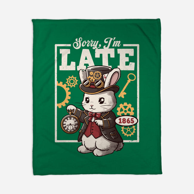 Steampunk White Rabbit-None-Fleece-Blanket-NemiMakeit