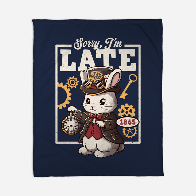 Steampunk White Rabbit-None-Fleece-Blanket-NemiMakeit
