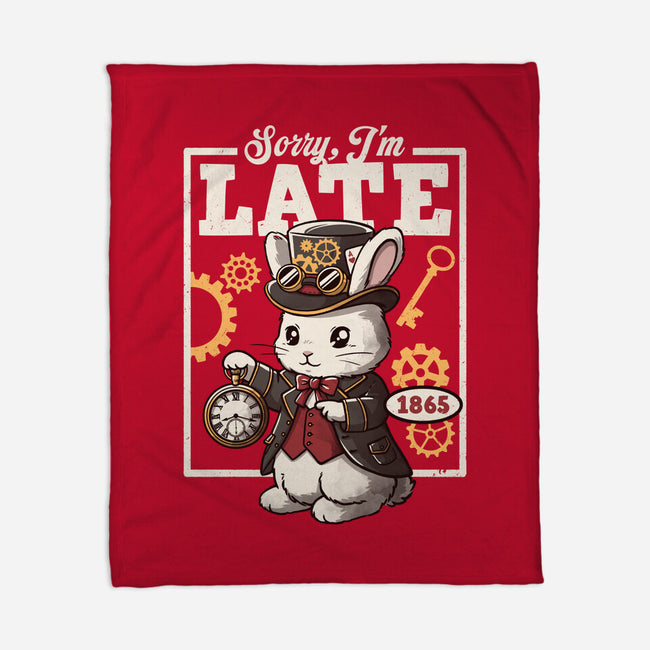 Steampunk White Rabbit-None-Fleece-Blanket-NemiMakeit