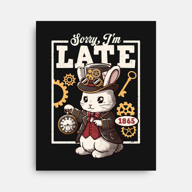 Steampunk White Rabbit-None-Stretched-Canvas-NemiMakeit