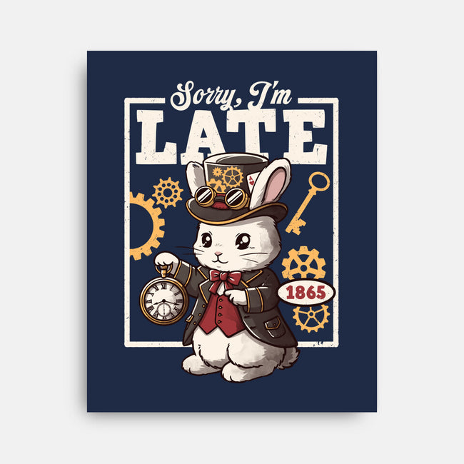 Steampunk White Rabbit-None-Stretched-Canvas-NemiMakeit