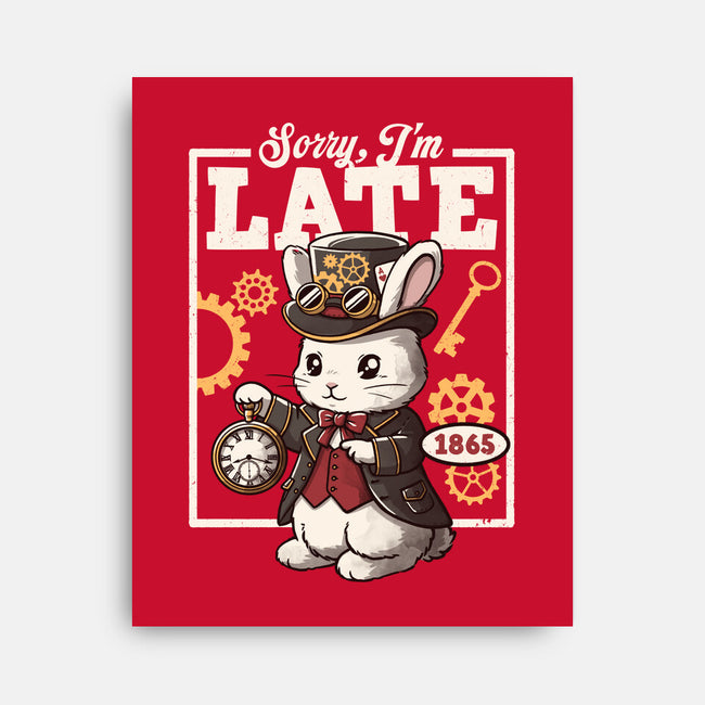 Steampunk White Rabbit-None-Stretched-Canvas-NemiMakeit