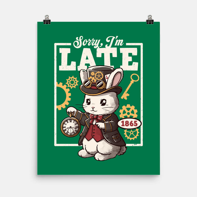 Steampunk White Rabbit-None-Matte-Poster-NemiMakeit