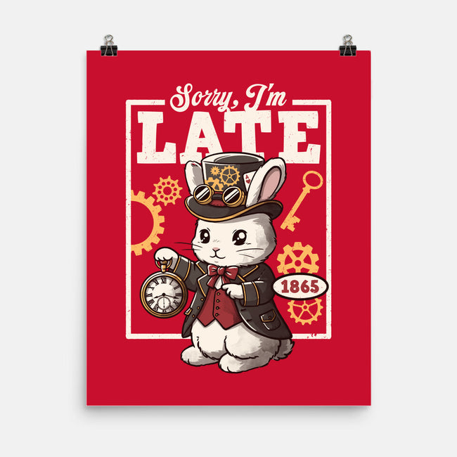 Steampunk White Rabbit-None-Matte-Poster-NemiMakeit