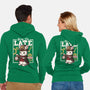 Steampunk White Rabbit-Unisex-Zip-Up-Sweatshirt-NemiMakeit