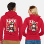 Steampunk White Rabbit-Unisex-Zip-Up-Sweatshirt-NemiMakeit