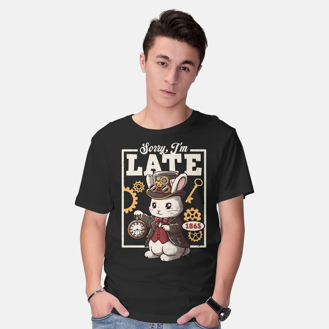 Steampunk White Rabbit-Mens-Basic-Tee-NemiMakeit