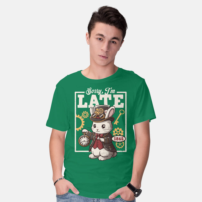 Steampunk White Rabbit-Mens-Basic-Tee-NemiMakeit