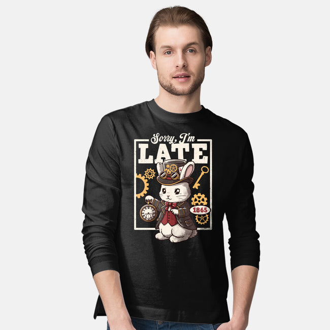 Steampunk White Rabbit-Mens-Long Sleeved-Tee-NemiMakeit