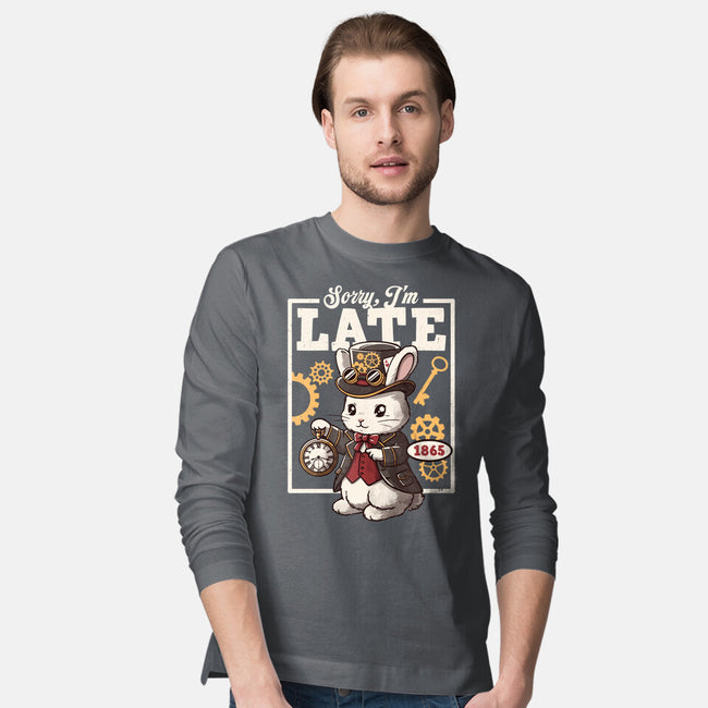 Steampunk White Rabbit-Mens-Long Sleeved-Tee-NemiMakeit