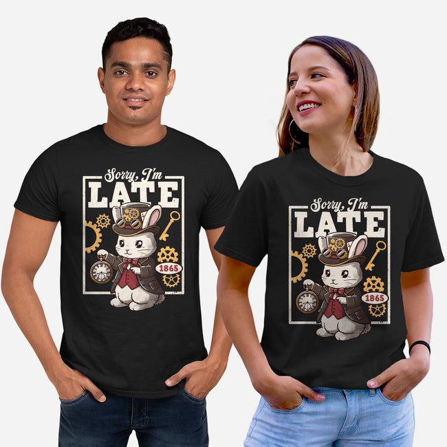 Steampunk White Rabbit-Unisex-Basic-Tee-NemiMakeit