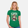Steampunk White Rabbit-Womens-Fitted-Tee-NemiMakeit