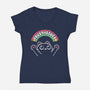 Trust Issues-Womens-V-Neck-Tee-rarpoint