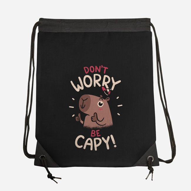 Don't Worry Be Capy-None-Drawstring-Bag-rarpoint