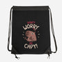 Don't Worry Be Capy-None-Drawstring-Bag-rarpoint