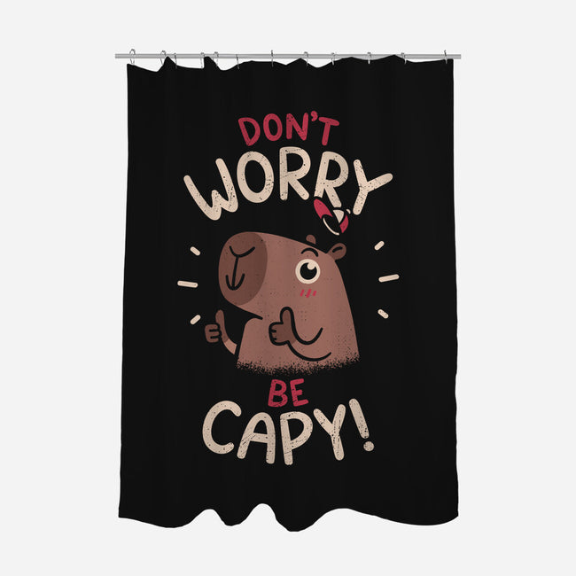 Don't Worry Be Capy-None-Polyester-Shower Curtain-rarpoint
