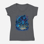 Gold Gorilla-Womens-V-Neck-Tee-Bruno Mota