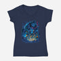 Gold Gorilla-Womens-V-Neck-Tee-Bruno Mota