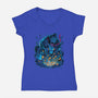 Gold Gorilla-Womens-V-Neck-Tee-Bruno Mota