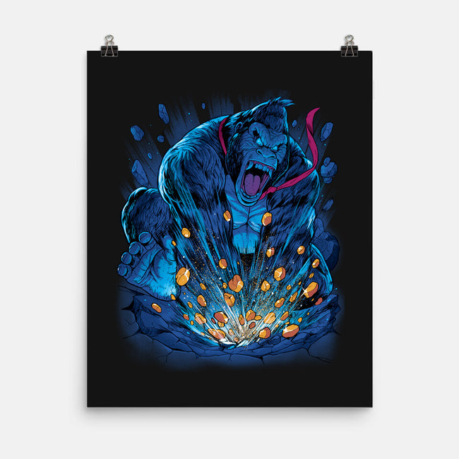 Gold Gorilla-None-Matte-Poster-Bruno Mota