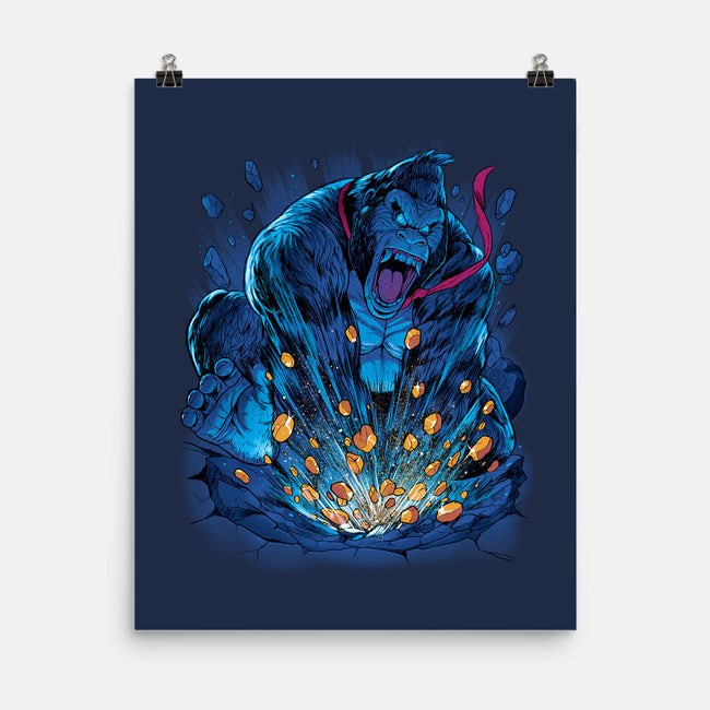 Gold Gorilla-None-Matte-Poster-Bruno Mota